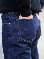 Samurai Jeans "Ai-Benkei" 18oz Relaxed Tapered Jeans – Natural Indigo (S211AX)