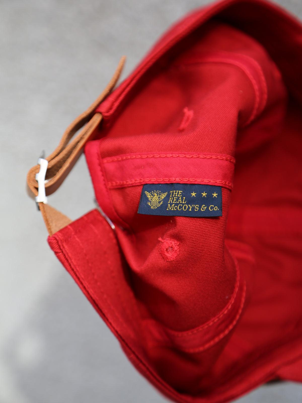 The Real McCoy's MA23001 Logo Baseball Cap – Red