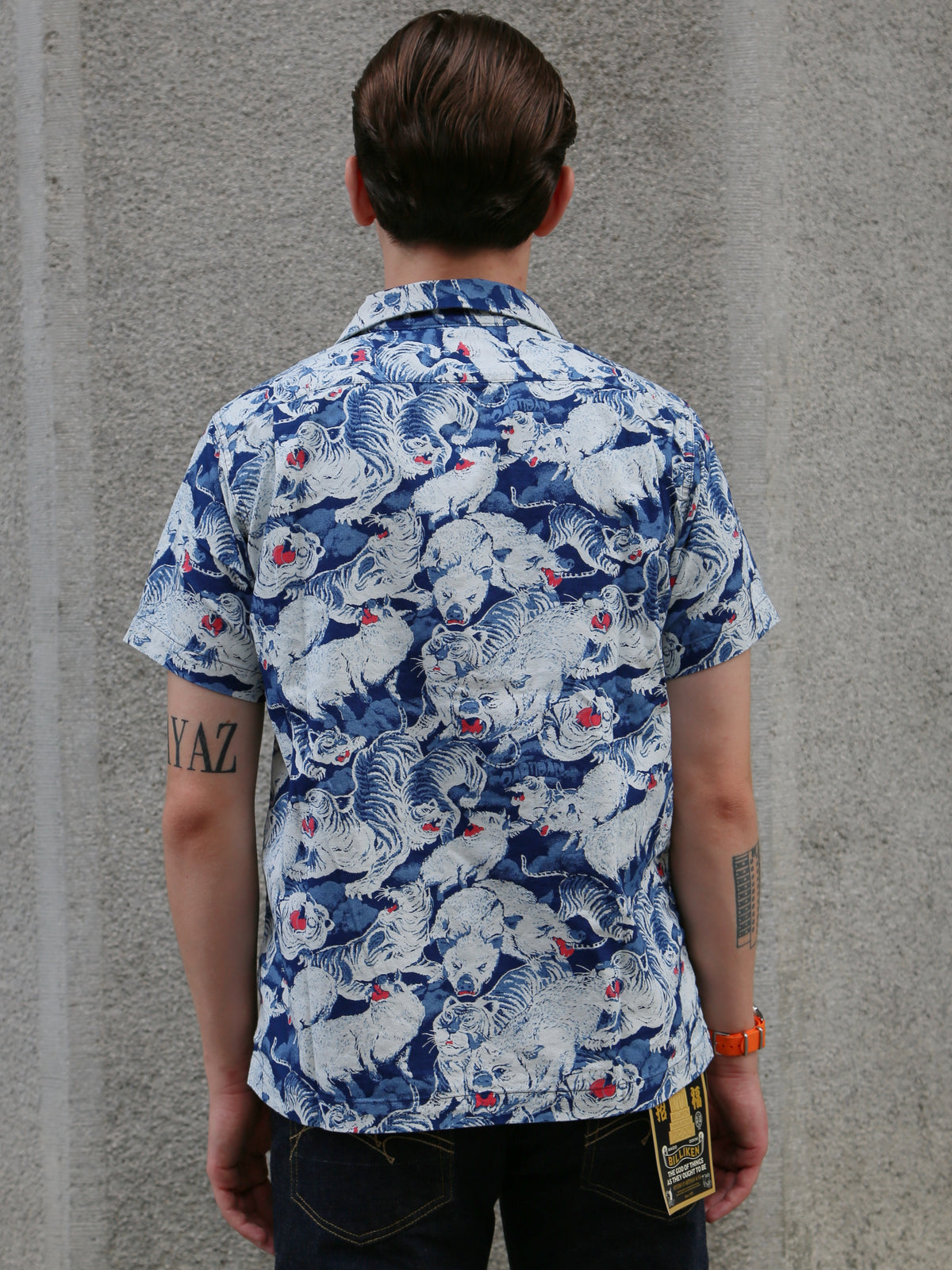 Studio d'Artisan 45th Anniversary ‘100 Pigs’ Aloha Shirt – Indigo Dyed (SP-091)