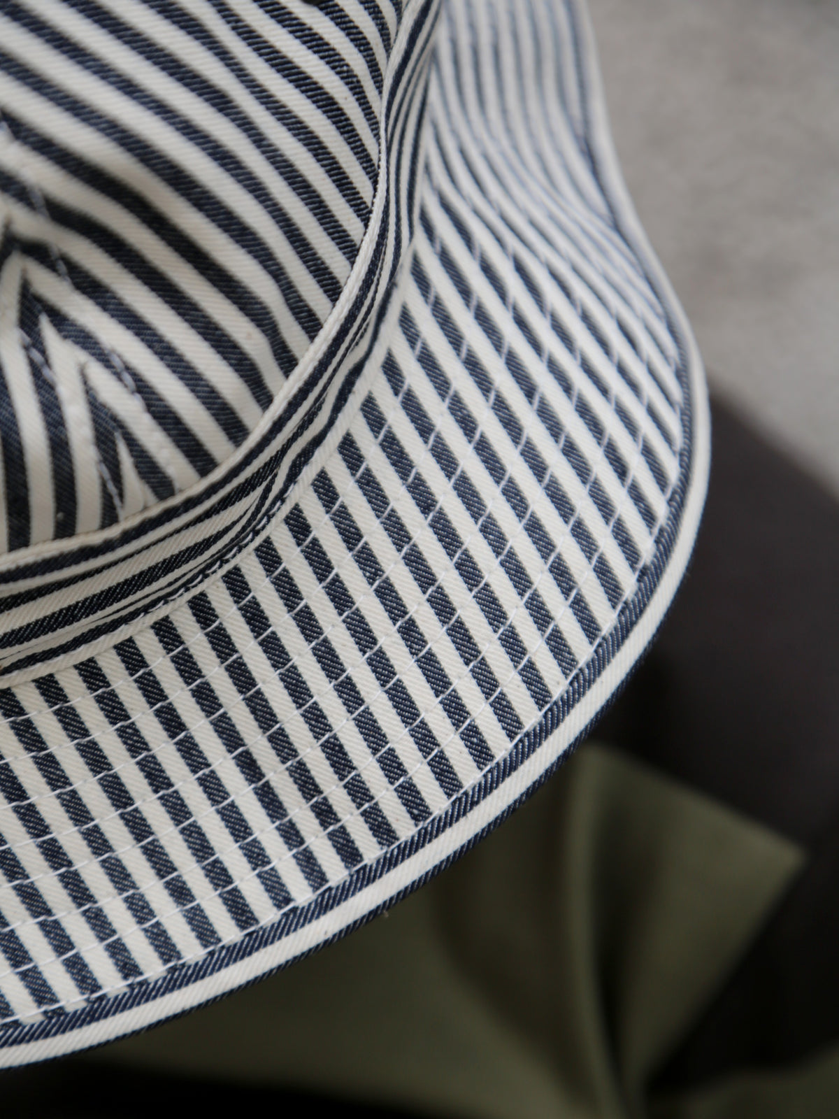 The Real McCoy's Striped Dungaree Daisy-Mae Hat – White/Navy (MA26009-314)