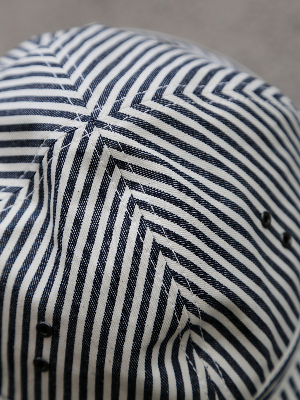 The Real McCoy's Striped Dungaree Daisy-Mae Hat – White/Navy (MA26009-314)