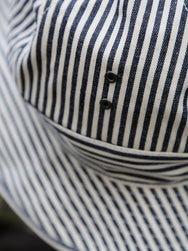 The Real McCoy's Striped Dungaree Daisy-Mae Hat – White/Navy (MA26009-314)