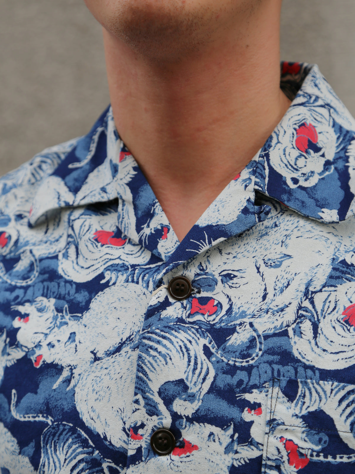 Studio d'Artisan 45th Anniversary ‘100 Pigs’ Aloha Shirt – Indigo Dyed (SP-091)