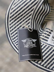 The Real McCoy's Striped Dungaree Daisy-Mae Hat – White/Navy (MA26009-314)