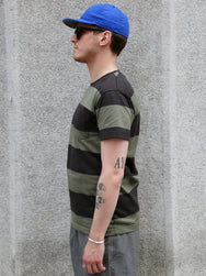 Indigofera Wilson Stripe Jersey – Charcoal/Green (401-1002-019)