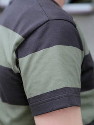 Indigofera Wilson Stripe Jersey – Charcoal/Green (401-1002-019)