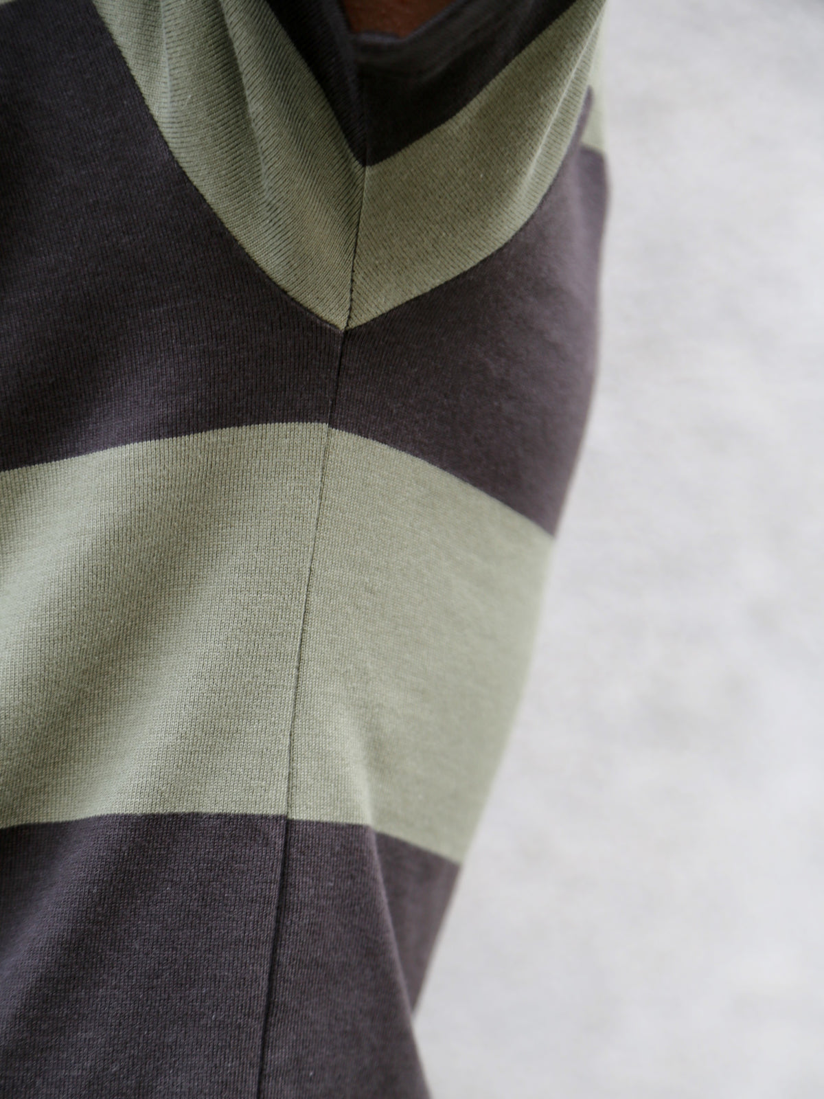 Indigofera Wilson Stripe Jersey – Charcoal/Green (401-1002-019)