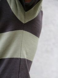Indigofera Wilson Stripe Jersey – Charcoal/Green (401-1002-019)