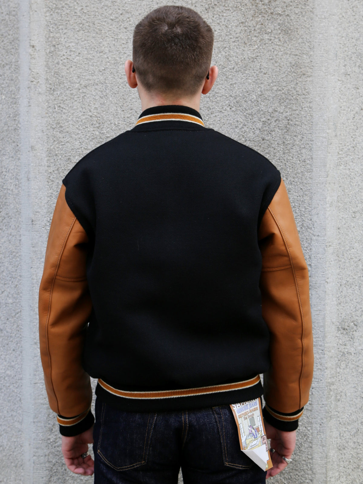 The Real McCoy's Wool Varsity Jacket – Black (MJ25116-030)