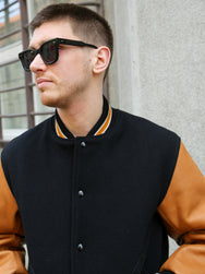 The Real McCoy's Wool Varsity Jacket – Black (MJ25116-030)