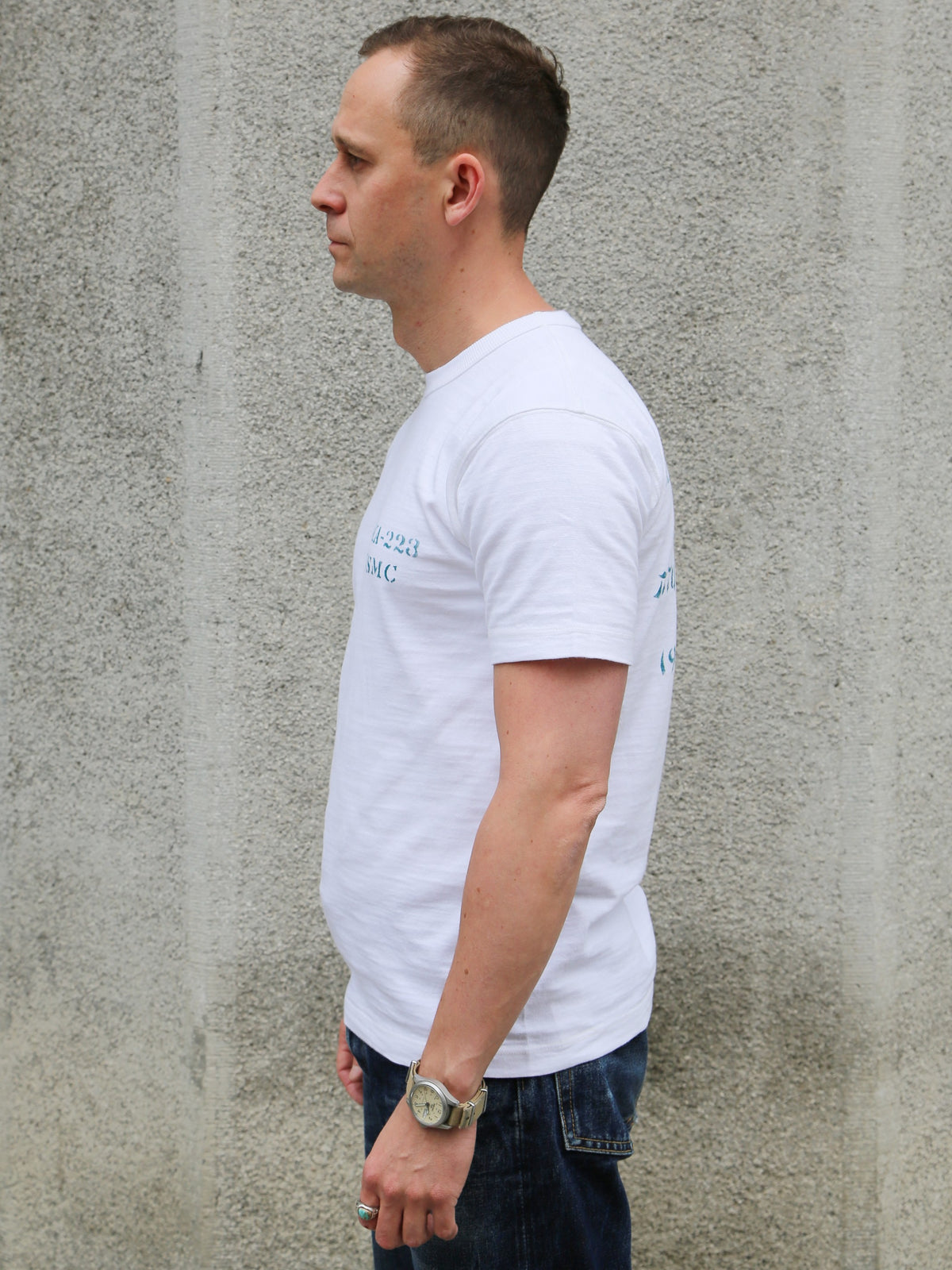 Buzz Ricksons Slub Yarn T-Shirt VMA-223 – White (BR79732)