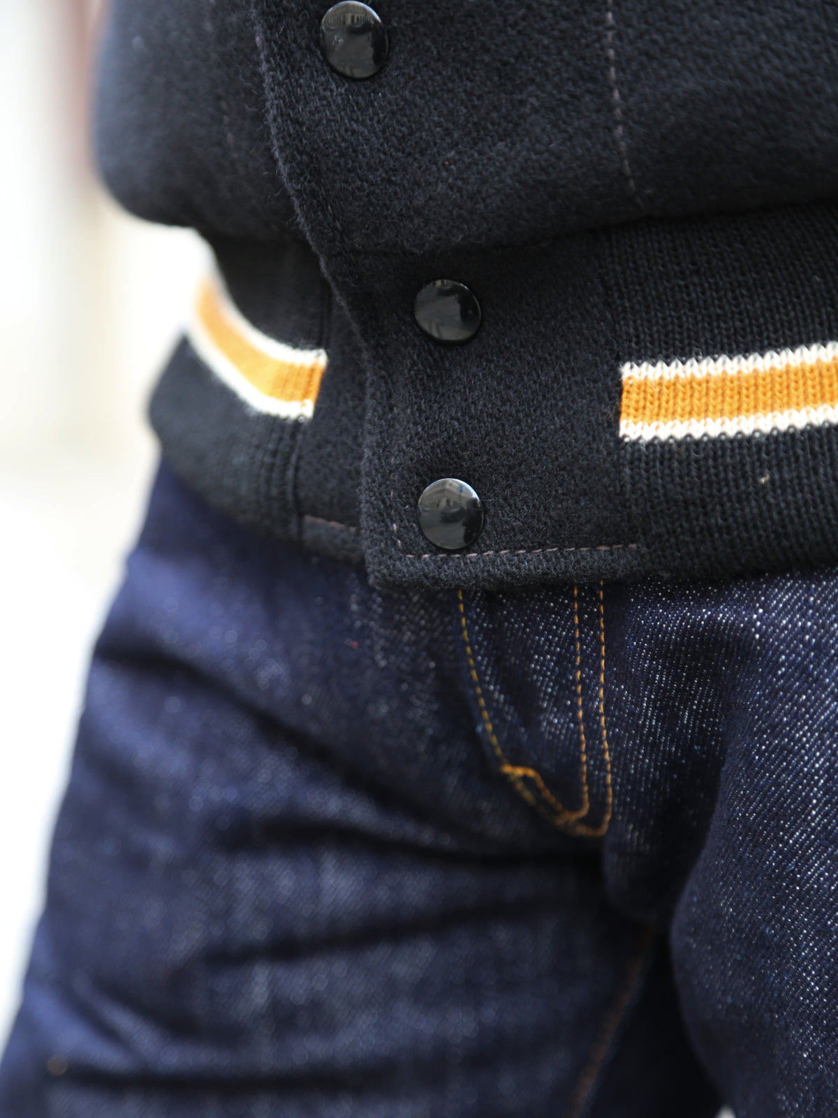 The Real McCoy's Wool Varsity Jacket – Black (MJ25116-030)