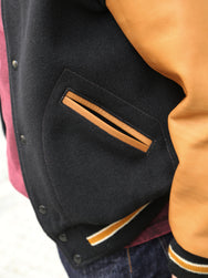 The Real McCoy's Wool Varsity Jacket – Black (MJ25116-030)