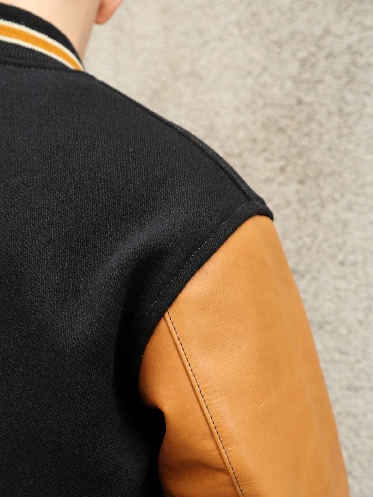The Real McCoy's Wool Varsity Jacket – Black (MJ25116-030)