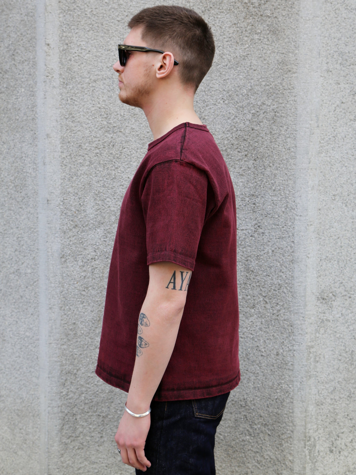 Samurai Jeans Extra Heavy Weight Tee – Wine (SJST-TW01)