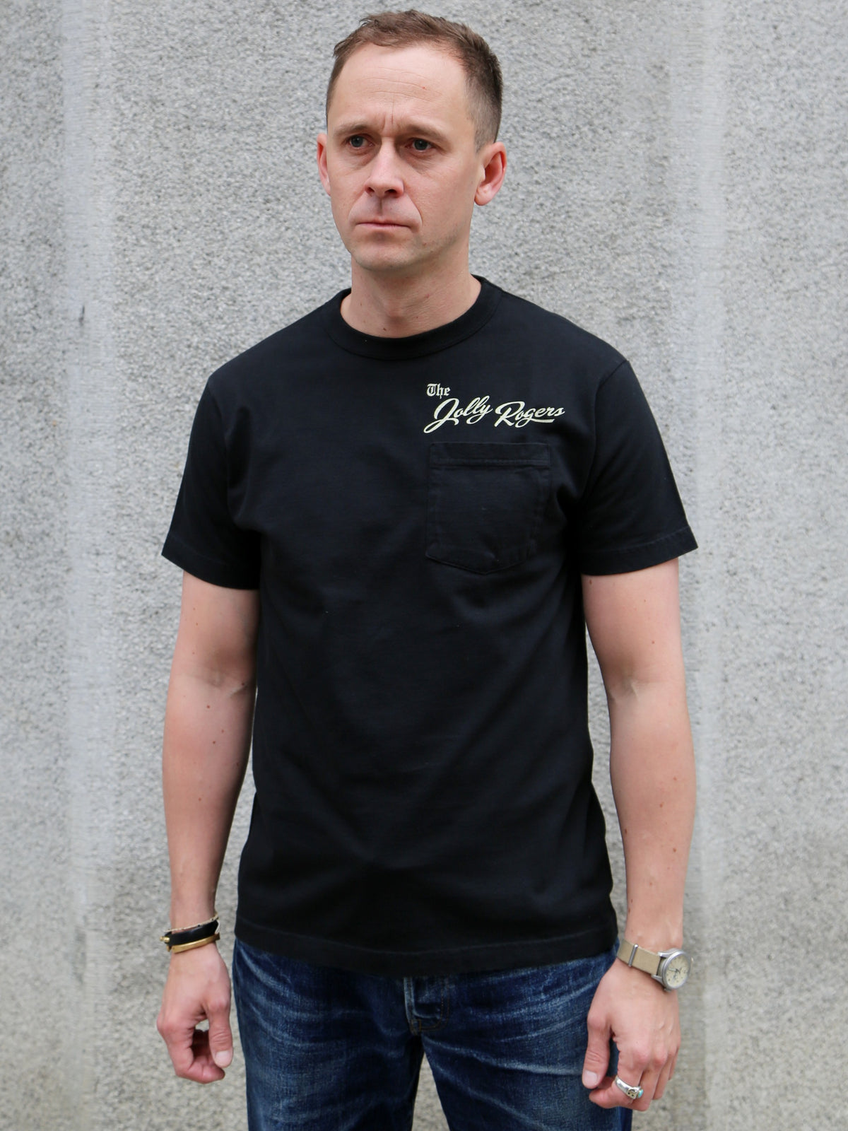 Buzz Ricksons S/S Pocket T-Shirt Jolly Rogers – Black (BR79711)