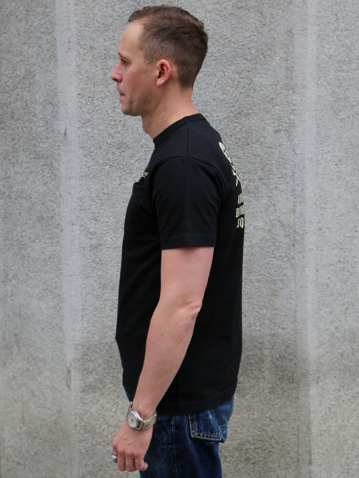 Buzz Ricksons S/S Pocket T-Shirt Jolly Rogers – Black (BR79711)
