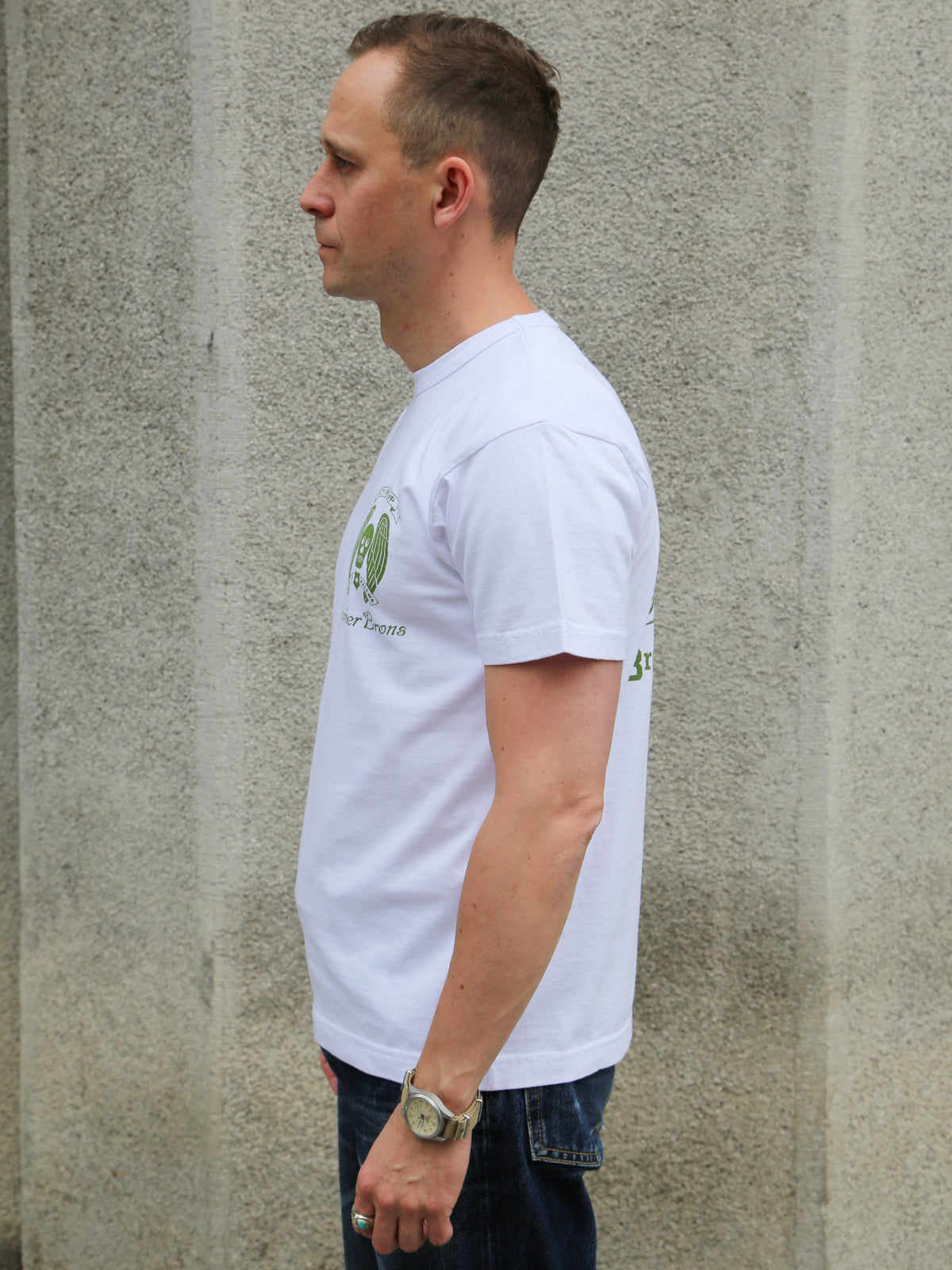 Buzz Ricksons S/S Military Tee BOMBER BARONS – White (BR79778)
