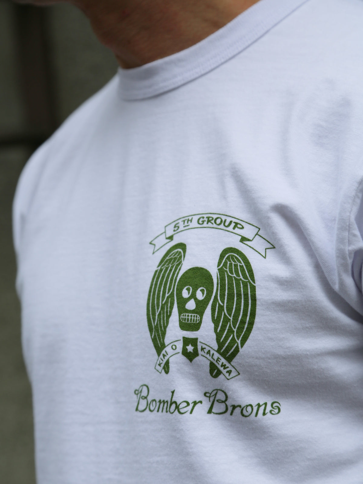 Buzz Ricksons S/S Military Tee BOMBER BARONS – White (BR79778)
