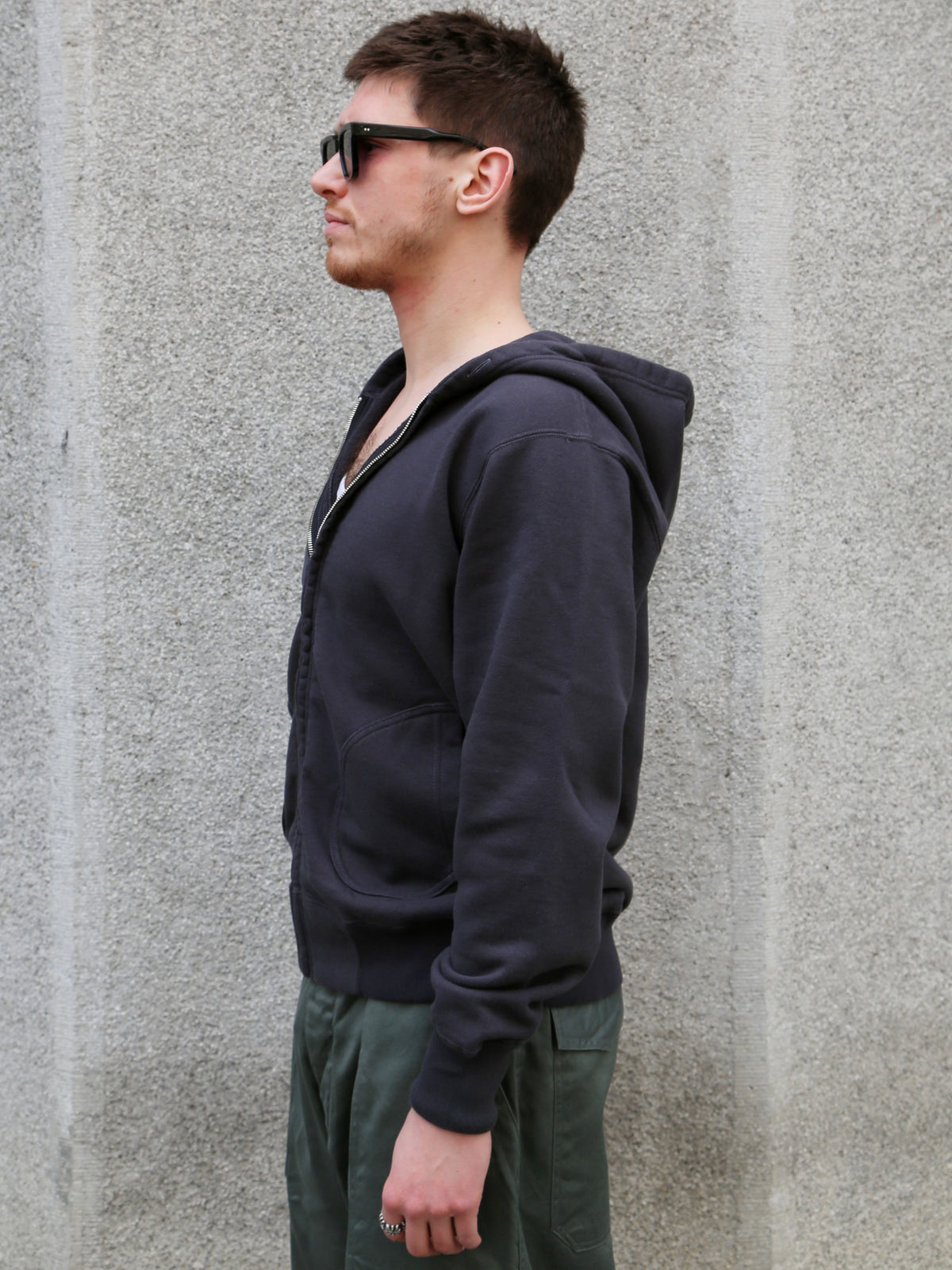 Buzz Rickson's Full Zip Sweat Parka – Black (BR65623)