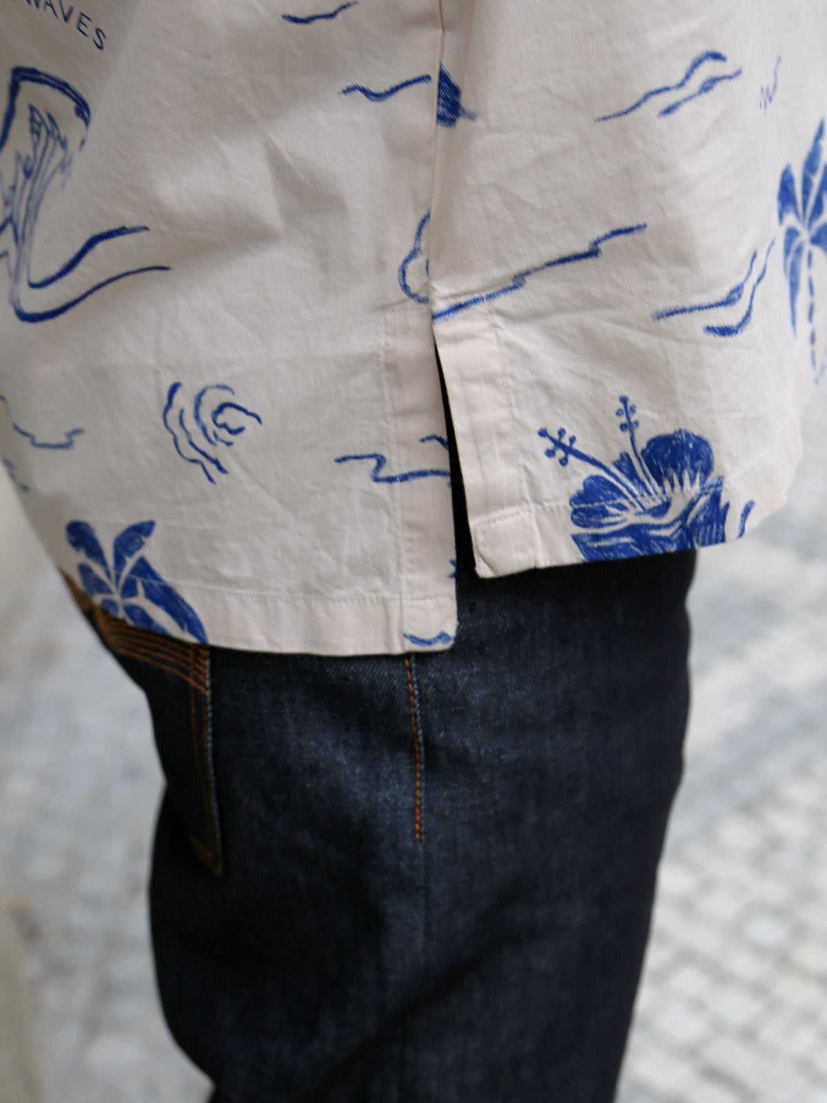 Nudie Jeans Arvid Waves Hawaii Shirt – Ecru (140836)