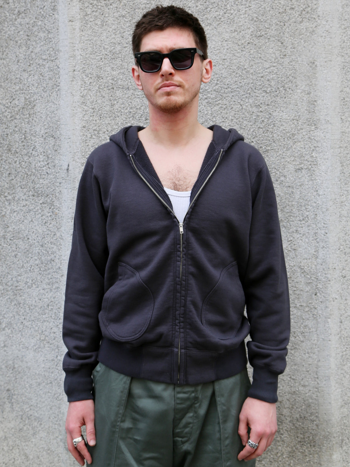 Buzz Rickson's Full Zip Sweat Parka – Black (BR65623)