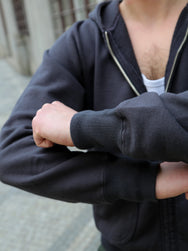 Buzz Rickson's Full Zip Sweat Parka – Black (BR65623)