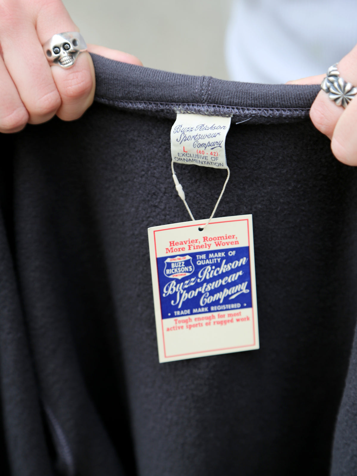 Buzz Rickson's Full Zip Sweat Parka – Black (BR65623)