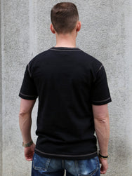 Buzz Ricksons Slub Yarn Henley Neck T-Shirt – Black (BR79192)