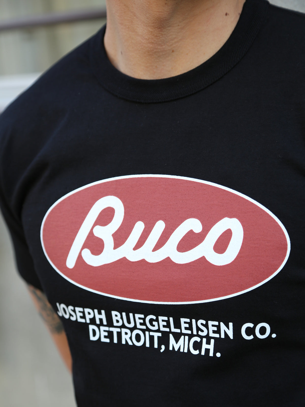 The Real McCoy's Buco Tee / Buco Oval – Black (BC26003-030)