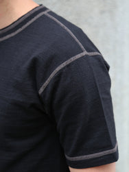 Buzz Ricksons Slub Yarn Henley Neck T-Shirt – Black (BR79192)