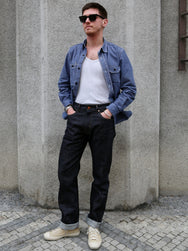 Freenote Cloth Wilkes Western Cut 14oz Broken Twill – Indigo (M0008014-BKN)
