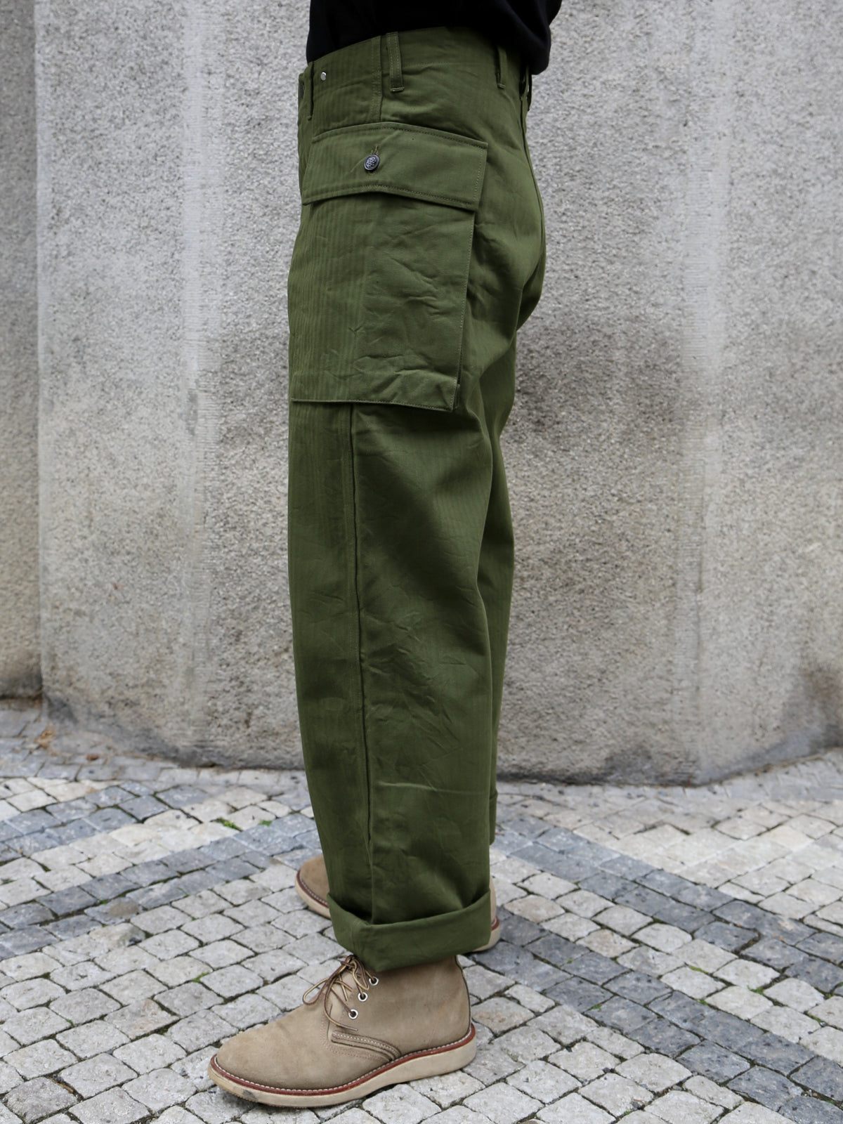 Buzz Ricksons Herringbone Twill Special Trousers – Olive (BR42638)
