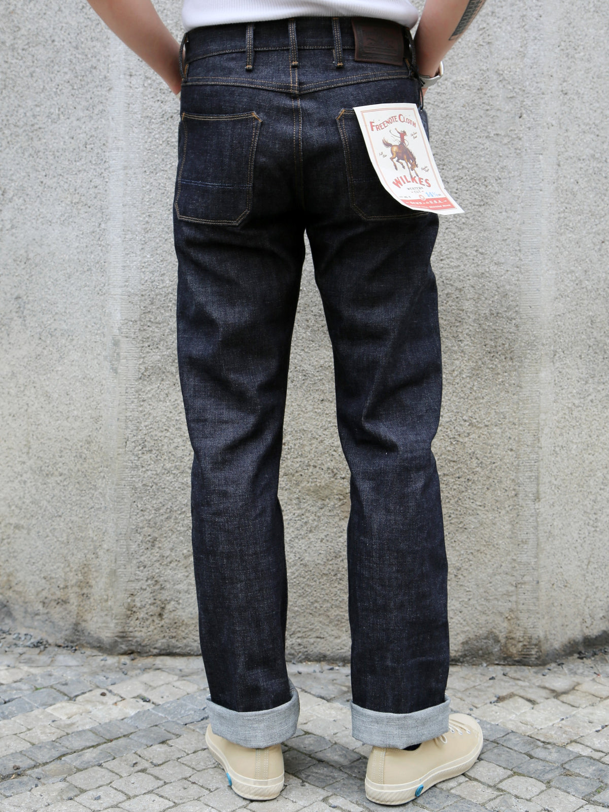 Freenote Cloth Wilkes Western Cut 14oz Broken Twill – Indigo (M0008014-BKN)