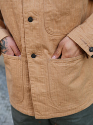 Studio d'Artisan Fox Cotton Military Work Coat – Brown (4638)