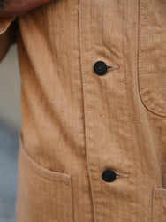Studio d'Artisan Fox Cotton Military Work Coat – Brown (4638)