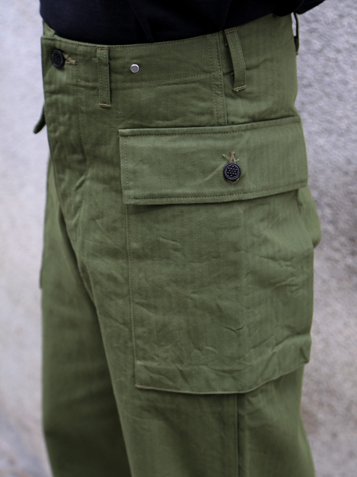 Buzz Ricksons Herringbone Twill Special Trousers – Olive (BR42638)
