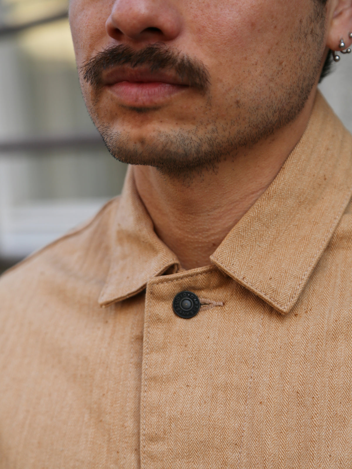 Studio d'Artisan Fox Cotton Military Work Coat – Brown (4638)