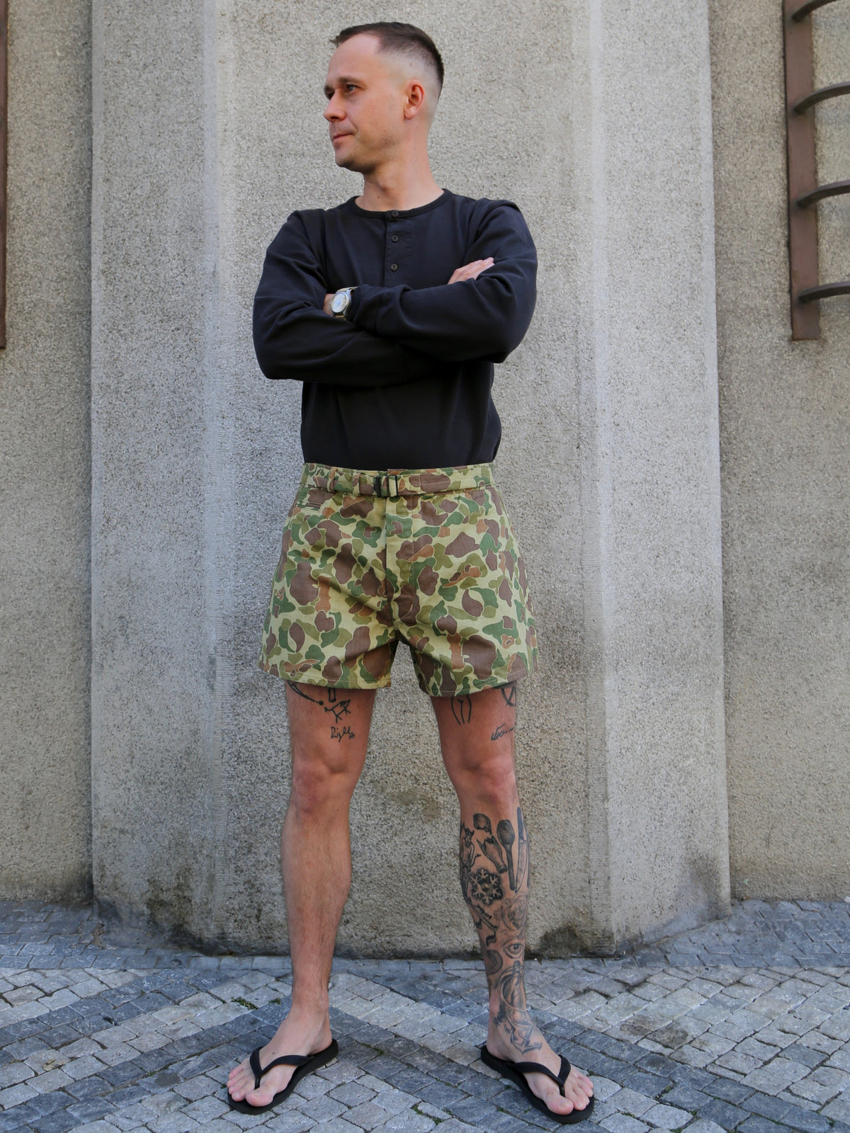 Papa Nui Beach Combat Trunks – Frogskin Jungle Green (17426)