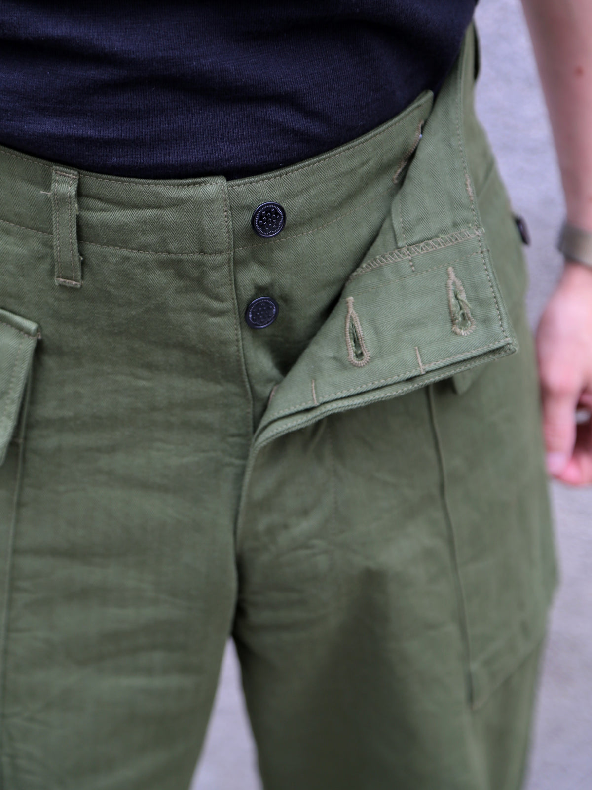 Buzz Ricksons Herringbone Twill Special Trousers – Olive (BR42638)