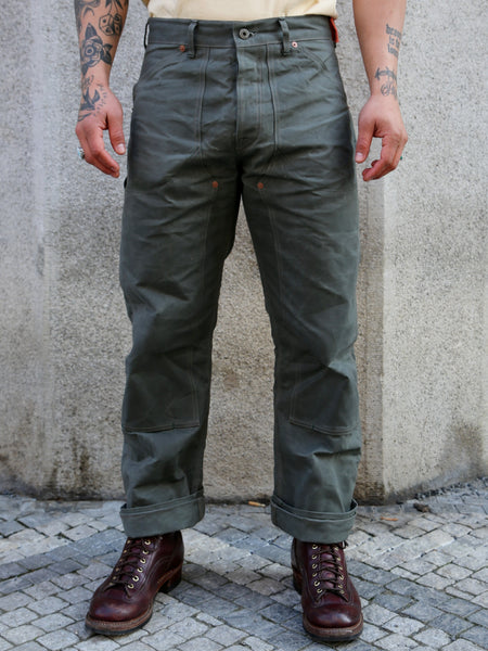 Indigofera Wendell Pants Coated Canvas – Greygreen (79-320-70)