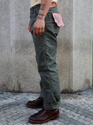 Indigofera Wendell Pants Coated Canvas – Greygreen (79-320-70)