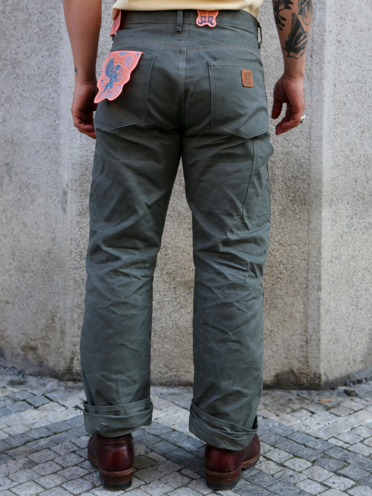 Indigofera Wendell Pants Coated Canvas – Greygreen (79-320-70)