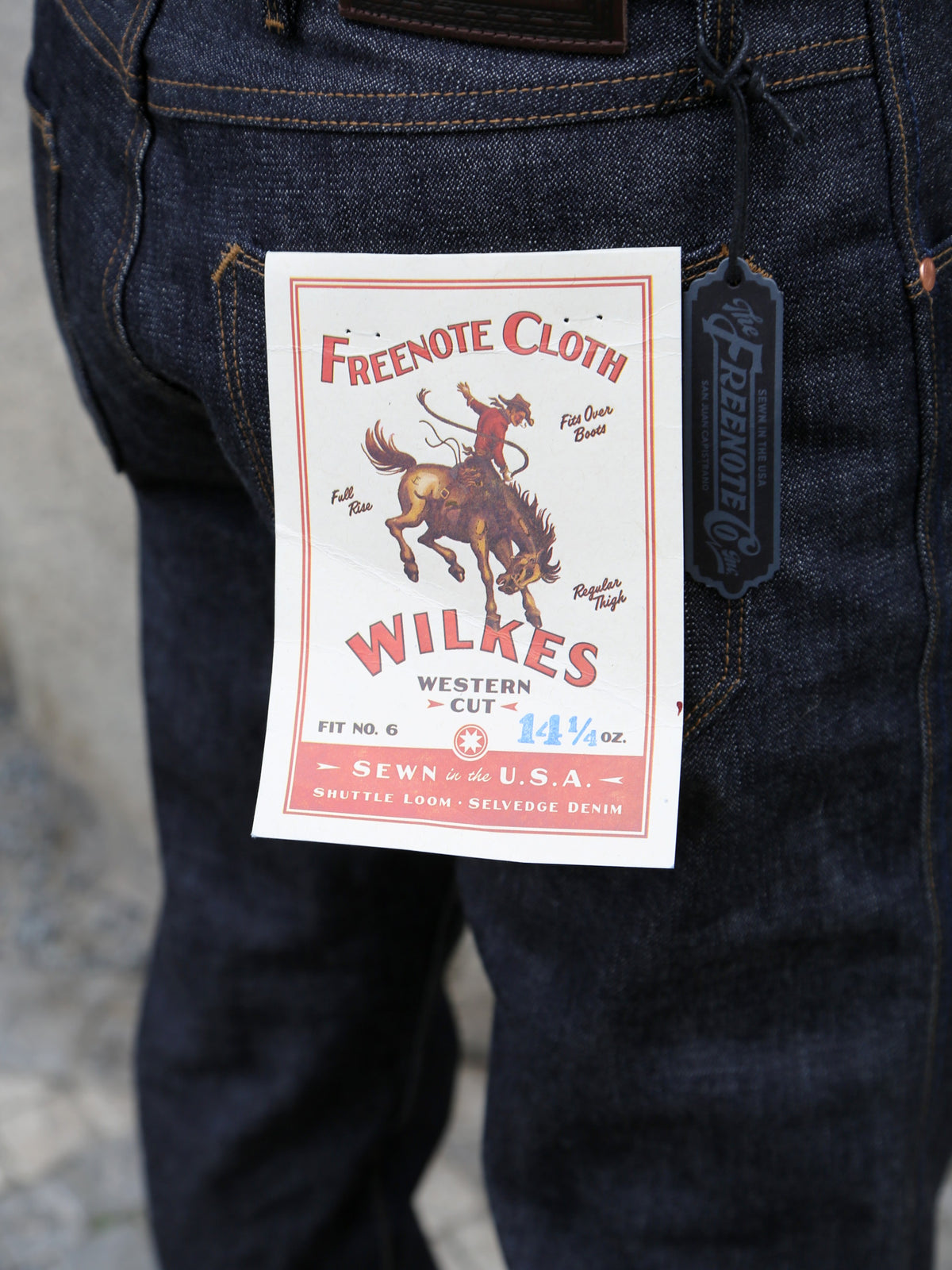 Freenote Cloth Wilkes Western Cut 14oz Broken Twill – Indigo (M0008014-BKN)