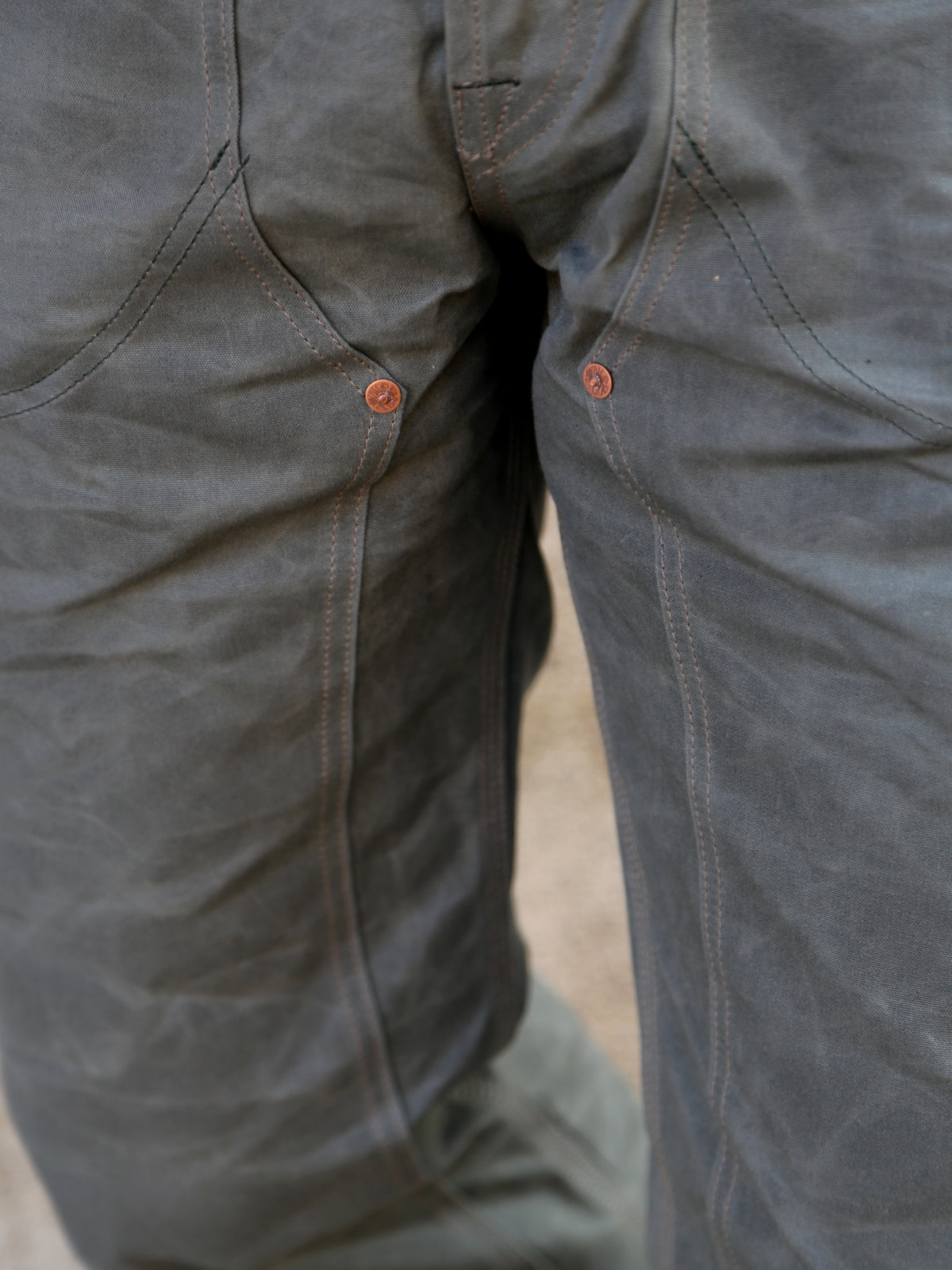 Indigofera Wendell Pants Coated Canvas – Greygreen (79-320-70)