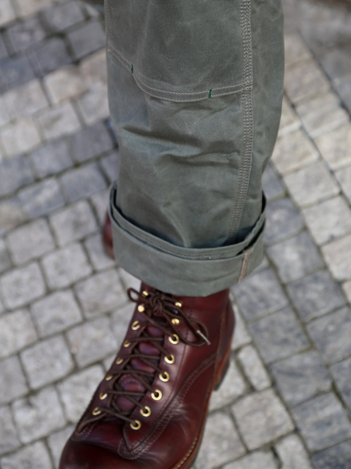 Indigofera Wendell Pants Coated Canvas – Greygreen (79-320-70)
