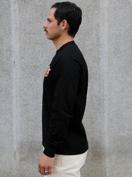 The Real McCoy's Logo Tee L/S – Black (MC24003-030)