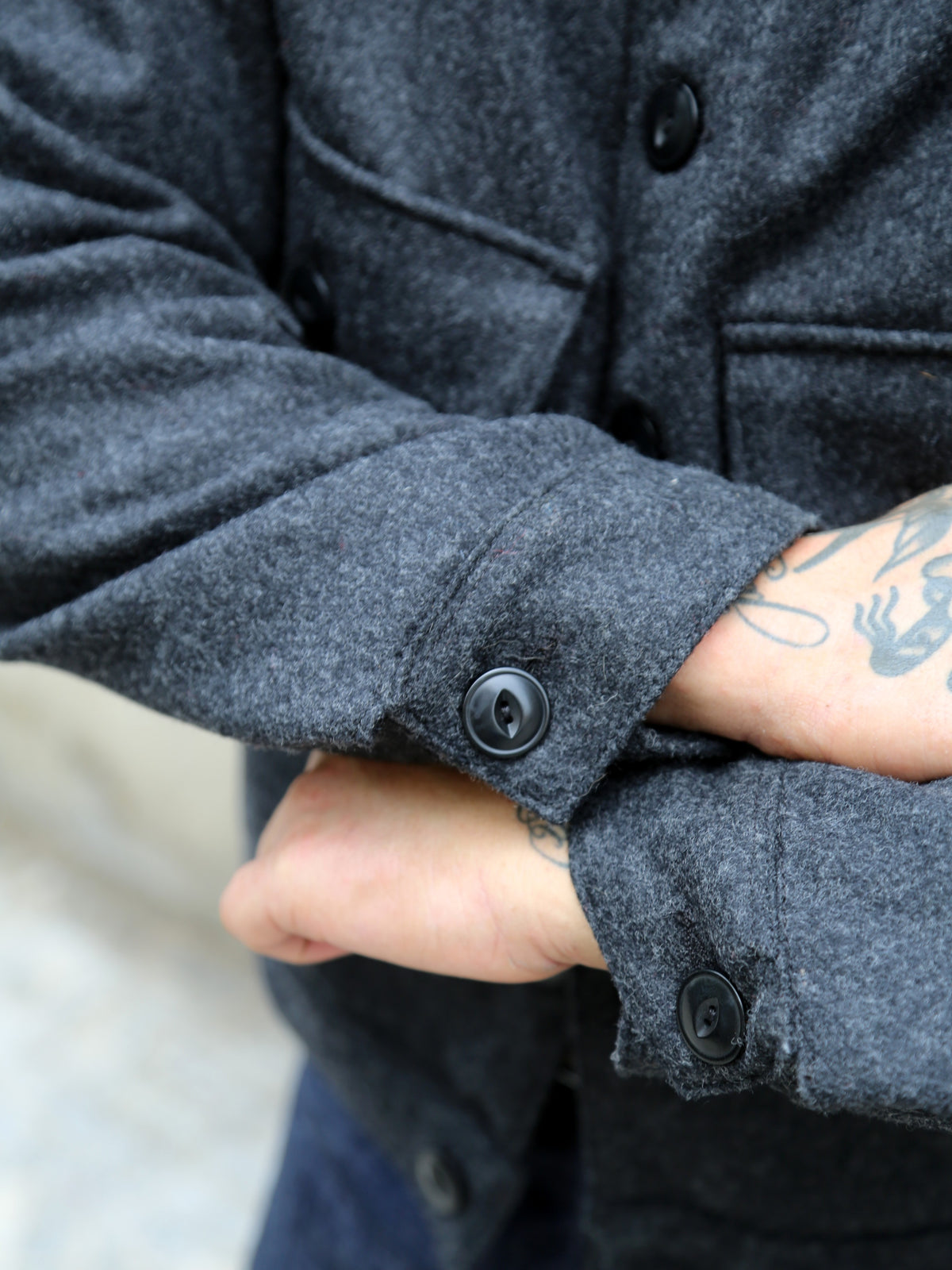 Freenote Cloth Grafton Jacket – Black Wool (M3254360-BLWL)
