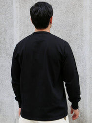 The Real McCoy's Logo Tee L/S – Black (MC24003-030)