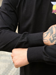 The Real McCoy's Logo Tee L/S – Black (MC24003-030)